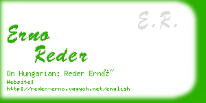 erno reder business card